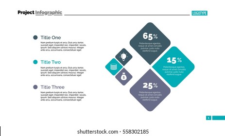 Three Percentage Squares Slide Template