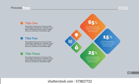 Three Percentage Squares Slide Template
