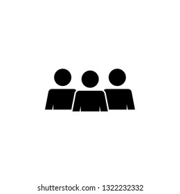 Three persons icon. Simple glyph, flat vector of People icons for UI and UX, website or mobile application