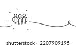 Three persons line icon. Men, team, teamwork, company, employees, briefing, family, people, users, clients, customers, public place. Society concept. One line style. Vector line icon for Business.