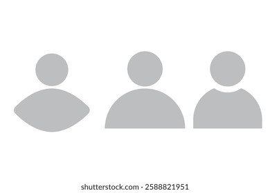  Three persons - social network users, vector, icon, sticker.