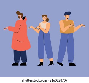 tres personajes de avatares