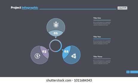 Three Petals Process Chart Slide Template