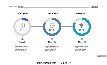 Three Phase Process Chart Slide Template