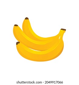 three pieces bananas in simple style