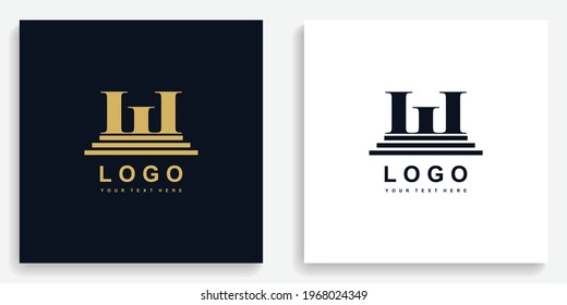 Three Pillar Letter I Logo. Modern logo icon symbol template vector design