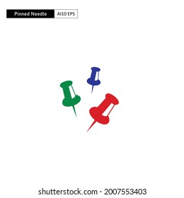 Three pins tool for pinning notes on the wall. 