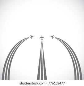 three plane abstract background