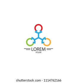 three pointed logo. vector illustration. eps 10