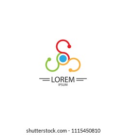 three pointed logo. vector illustration. eps 10
