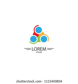 three pointed logo. vector illustration. eps 10
