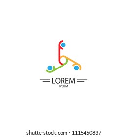 three pointed logo. vector illustration. eps 10