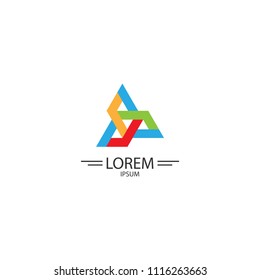 three pointed logo. vector illustration. eps 10