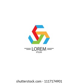 three pointed logo. vector illustration. eps 10