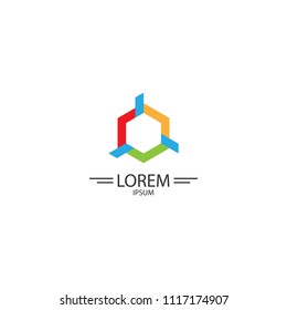three pointed logo. vector illustration. eps 10