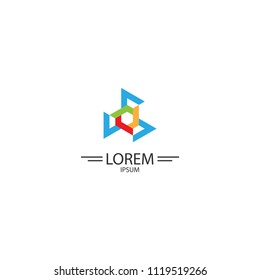 three pointed logo. vector illustration. eps 10