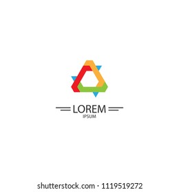 three pointed logo. vector illustration. eps 10
