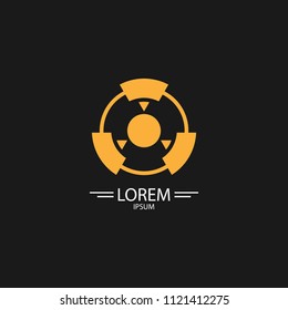 three pointed logo. vector illustration. eps 10