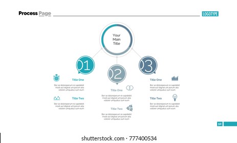 Three Points Workflow Slide Template Stock Vector (Royalty Free ...