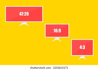 three popular diagonal computer monitor sizes