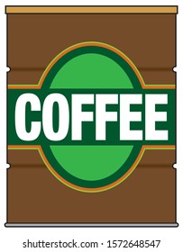 A three pound can of coffee is ready to be opened and brewed