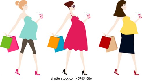 Three  pregnant women