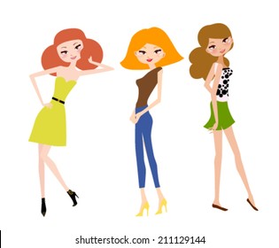 Three pretty girls