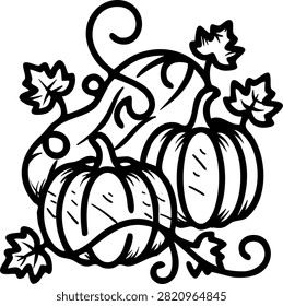 Three pumpkins and curling