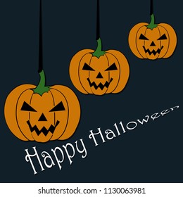 three pumpkins for Halloween