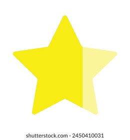 three quarters good positvereviews of rated star UI UX icon Feedback isolated white background. bad good ratting complaint from customer concept vector illustration with flat style design