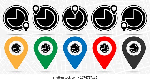 Icono de tres cuartos de hora en la ubicación definida. Glifo simple, elemento de ilustración plana de iconos de tema de tiempo