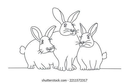 960 Black White Rabbit Together Images, Stock Photos & Vectors ...