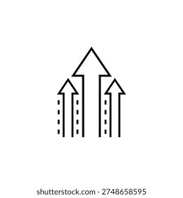 Three rain clouds with rain falling, depicted in simple minimalist black illustration on a neutral background