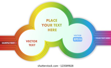 Three rainbow rings. Vector.