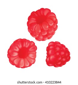 three raspberries