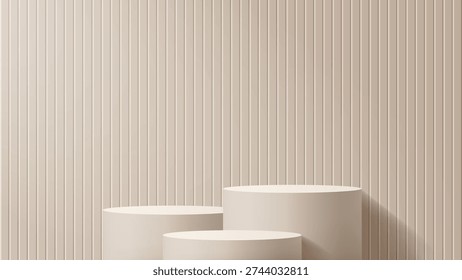 Tres podios realistas color