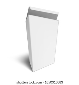 Three Realistic White Cardboard Box. EPS10 Vector