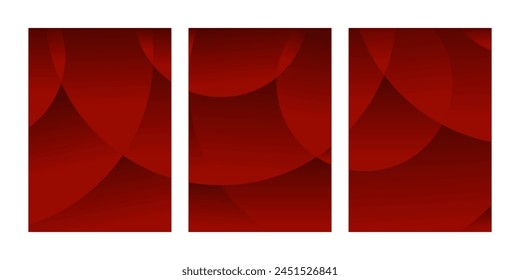 Three red abstract gradient backgrounds side by side