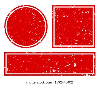 Three Red Blank Stamp Set