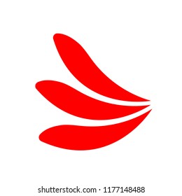 Three Red Lines Logo On White Stock Vector (royalty Free) 1177148488 