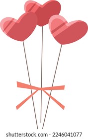 Three red sticks of heart 