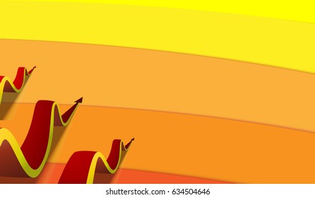 Three red wavy arrows creep along colored tracks