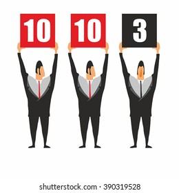 Three referees, three estimates. Simple vector.