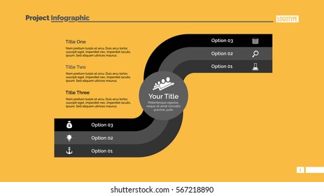 Three Ribbons Slide Template