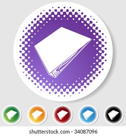 three ring binder icon halftone