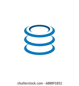 Three Rings Stacked Logo Template Illustration Design. Vector EPS 10.