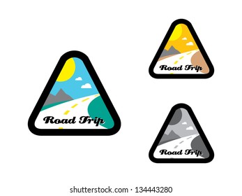 Three Road Trip Badges.