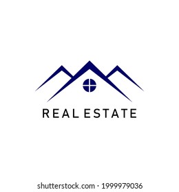 Three roof house logo suitable for housing etc