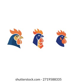 Logos de Vector de la mascota de tres gallos 