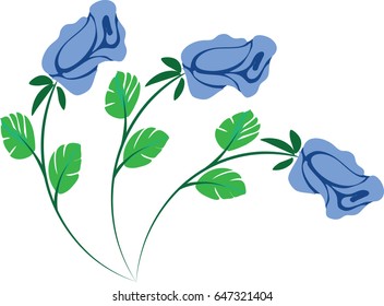 three rose icon design